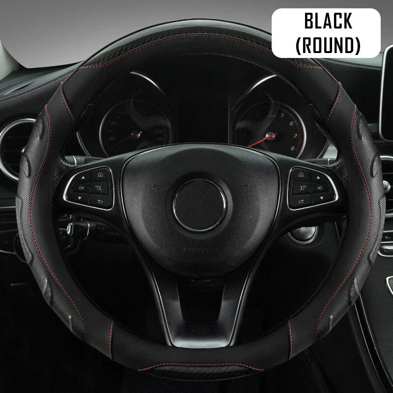 Car Steering Wheel Covers Universal Fit, Silaz Breathable Anti Slip Leather