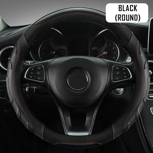 Car Steering Wheel Covers Universal Fit, Silaz Breathable Anti Slip Leather