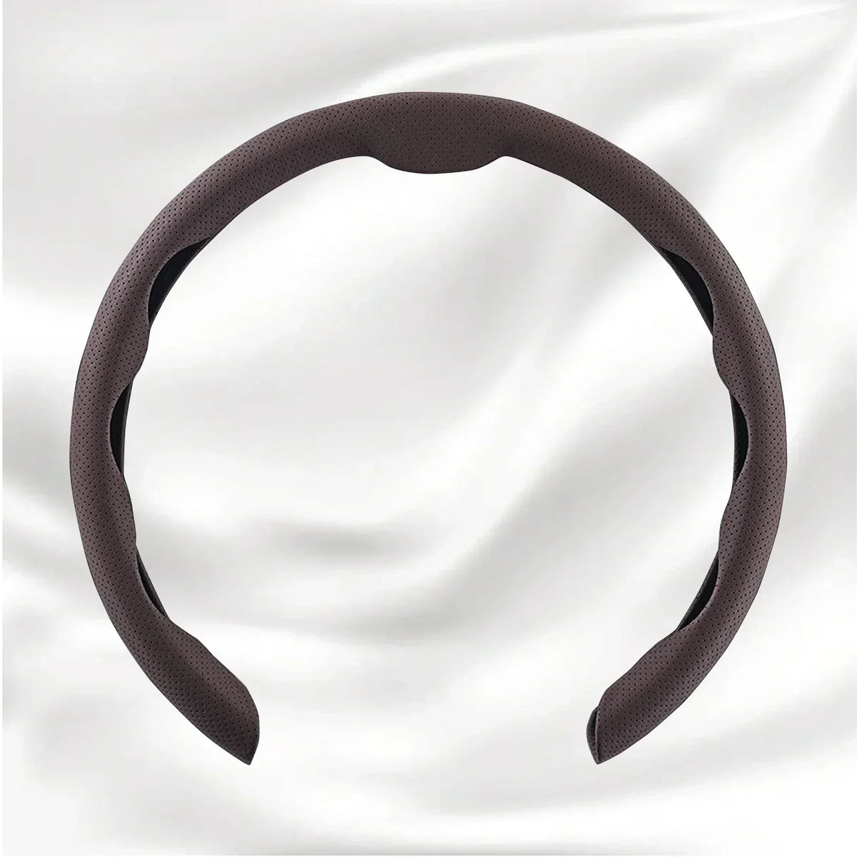 Nexi Customized Car Logo Breathable Ultra-thin 5D Leather & Carbon Car Steering Wheel Cover Universal Fit