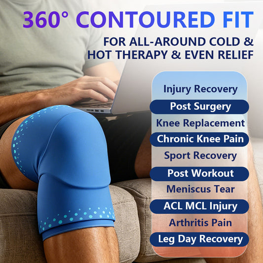 3D Solid Gel Knee Sleeve – Flexible Hot & Cold Compression Wrap for Sports, Recovery & Everyday Support