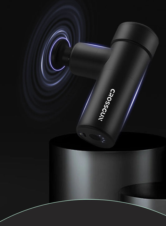 CROSSGUN BS200 Pro Professional Deep Muscle Massage Gun Brushless Motor 4 Massage Heads Timing Control for Full Body Facial Use