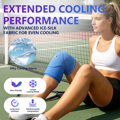 3D Solid Gel Knee Sleeve – Flexible Hot & Cold Compression Wrap for Sports, Recovery & Everyday Support