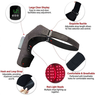 105 LED Red Light Therapy Heating Belt – Adjustable Heated Waist Wrap with Timer for Home Relaxation