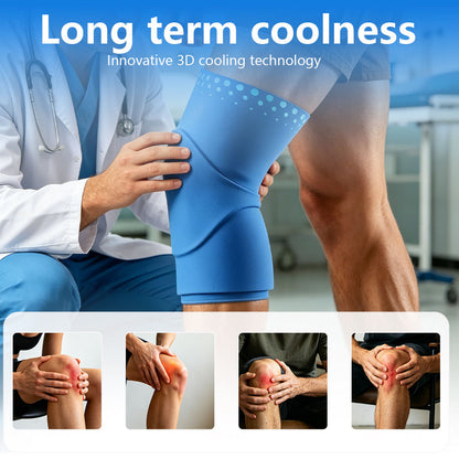 3D Solid Gel Knee Sleeve – Flexible Hot & Cold Compression Wrap for Sports, Recovery & Everyday Support